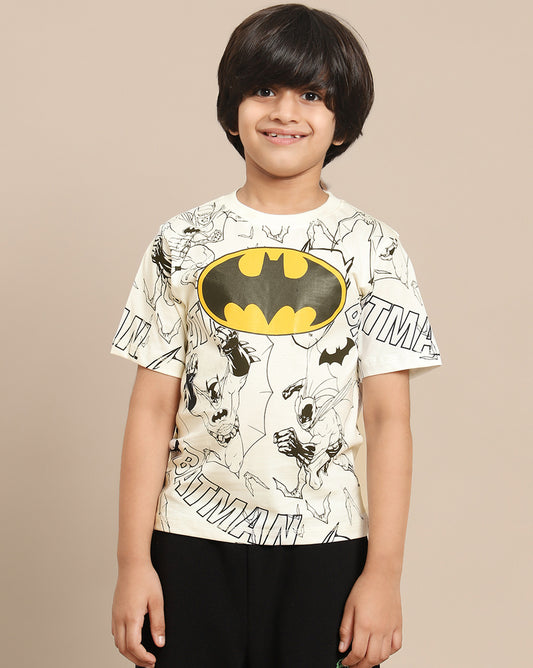 Batman Printed Regular Fit Tshirt For Boys