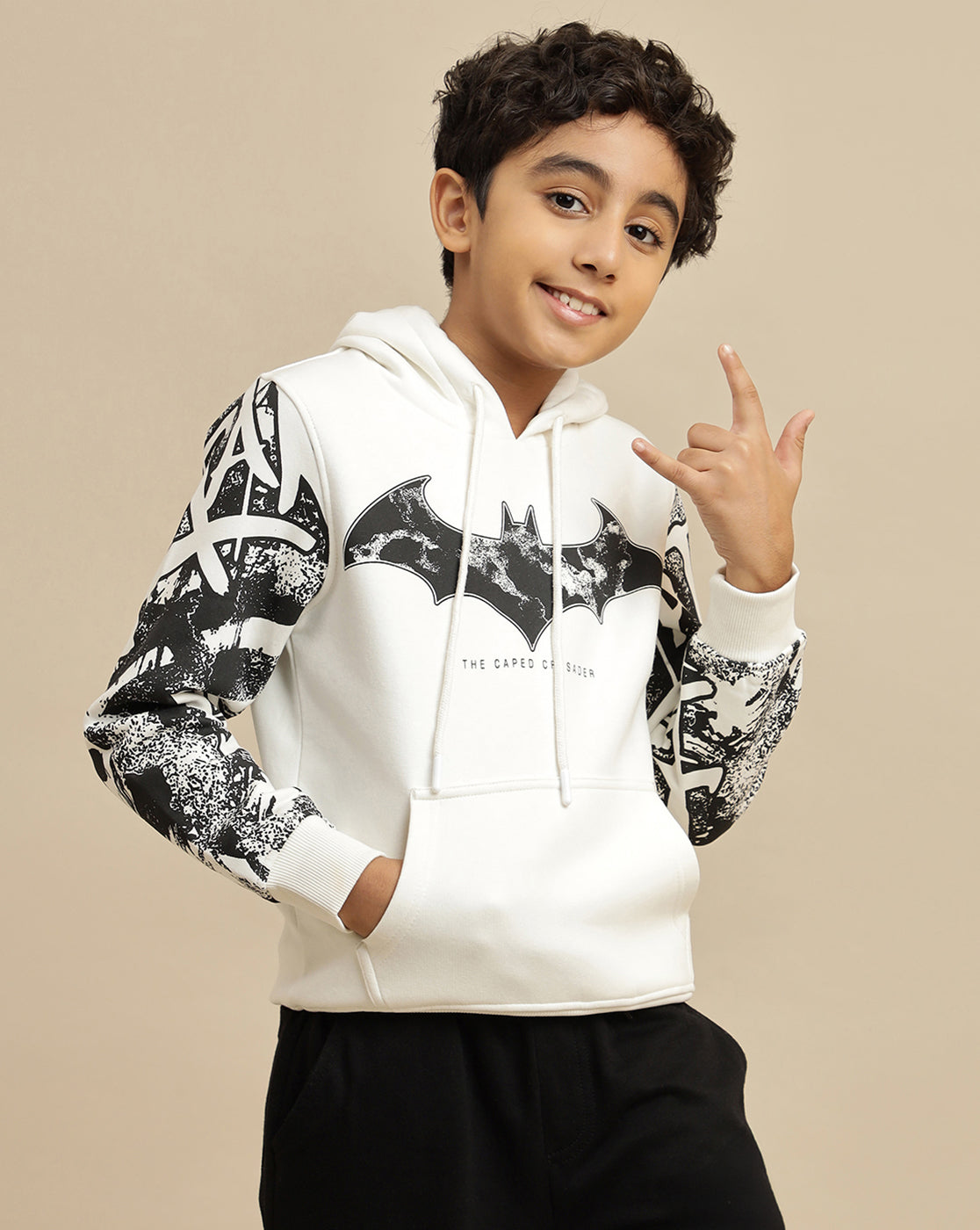 Batman Printed Regular Fit HoodieFor Boys