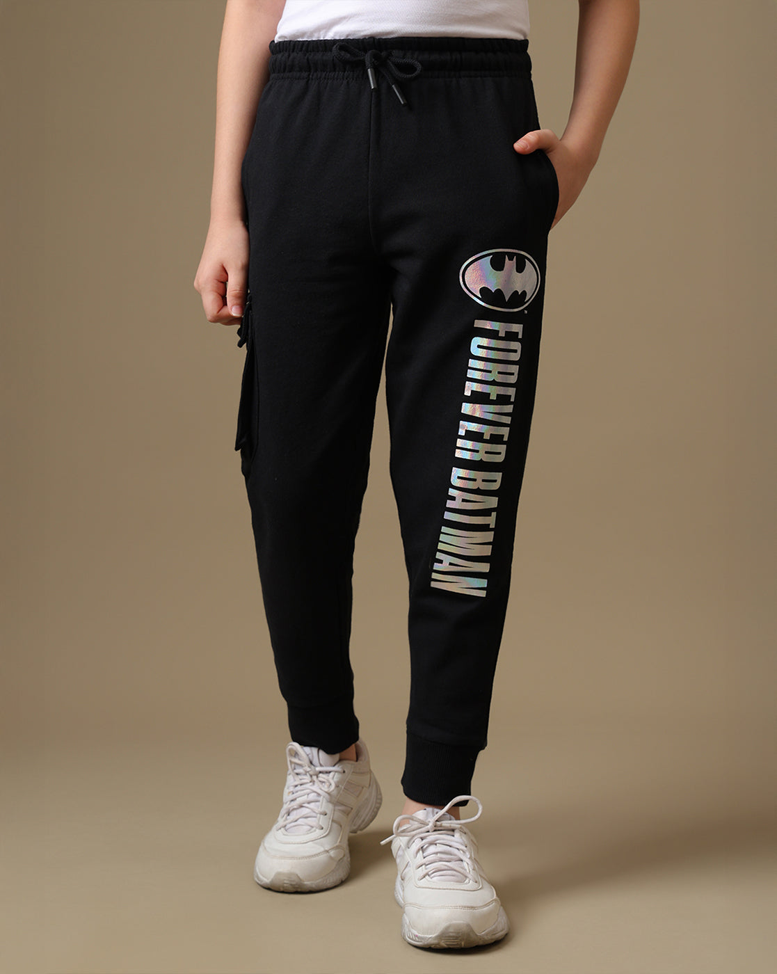 Batman Printed Regular Fit Joggers For Boys