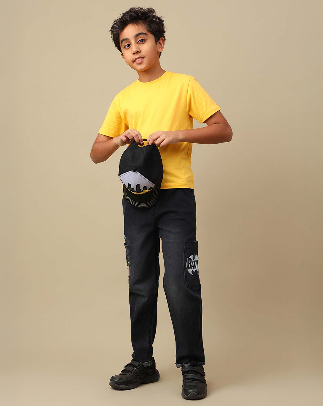 Batman Printed Regular Fit Denim Jogger For Boys