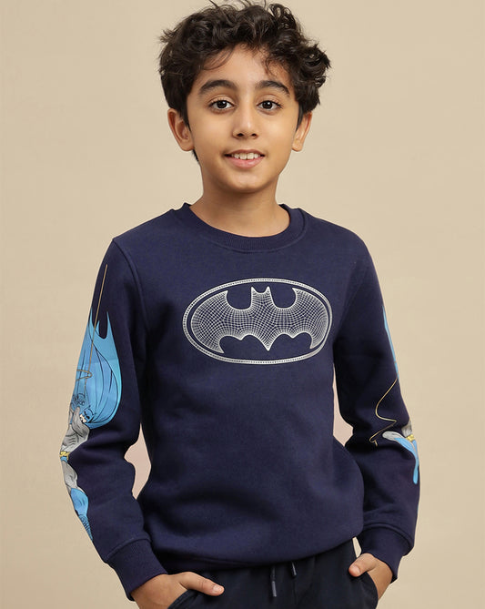 Batman Printed Regular Fit Sweatshirt For Boys