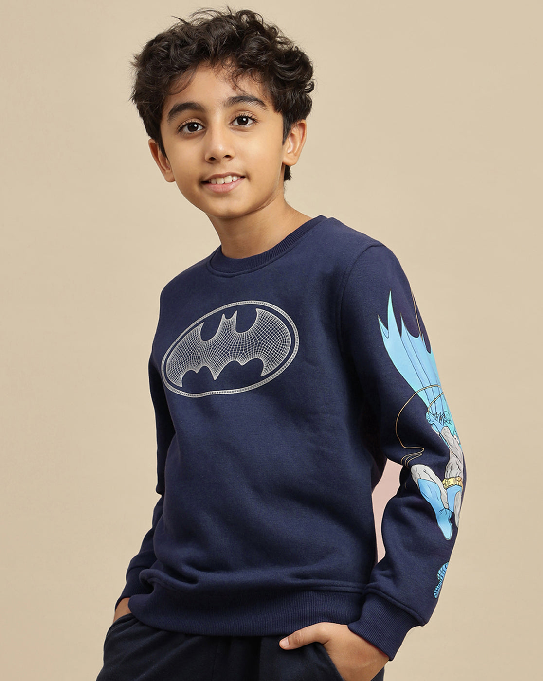 Batman Printed Regular Fit Sweatshirt For Boys