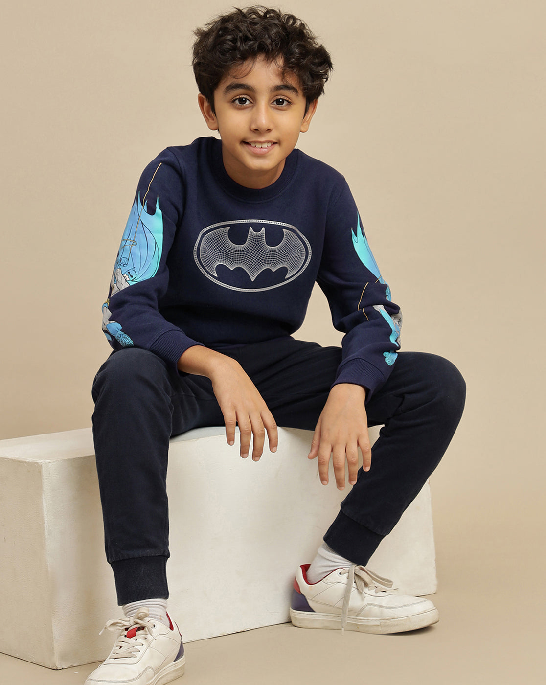 Batman Printed Regular Fit Sweatshirt For Boys