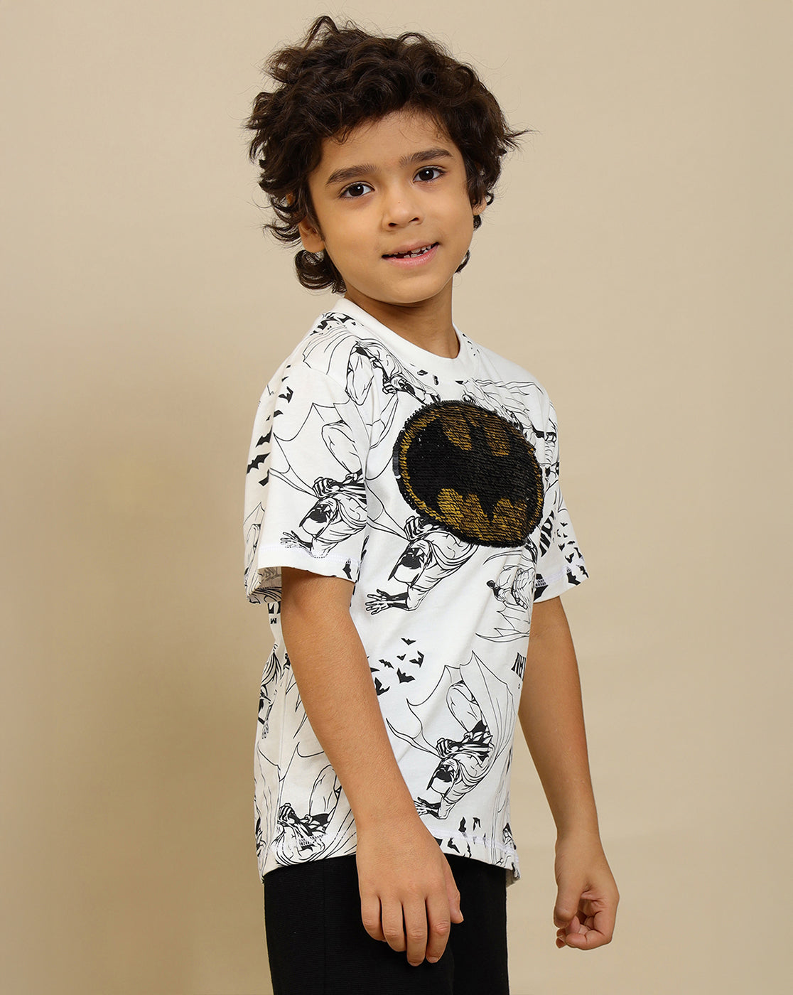 Batman Printed Regular Fit Tshirt For Boys