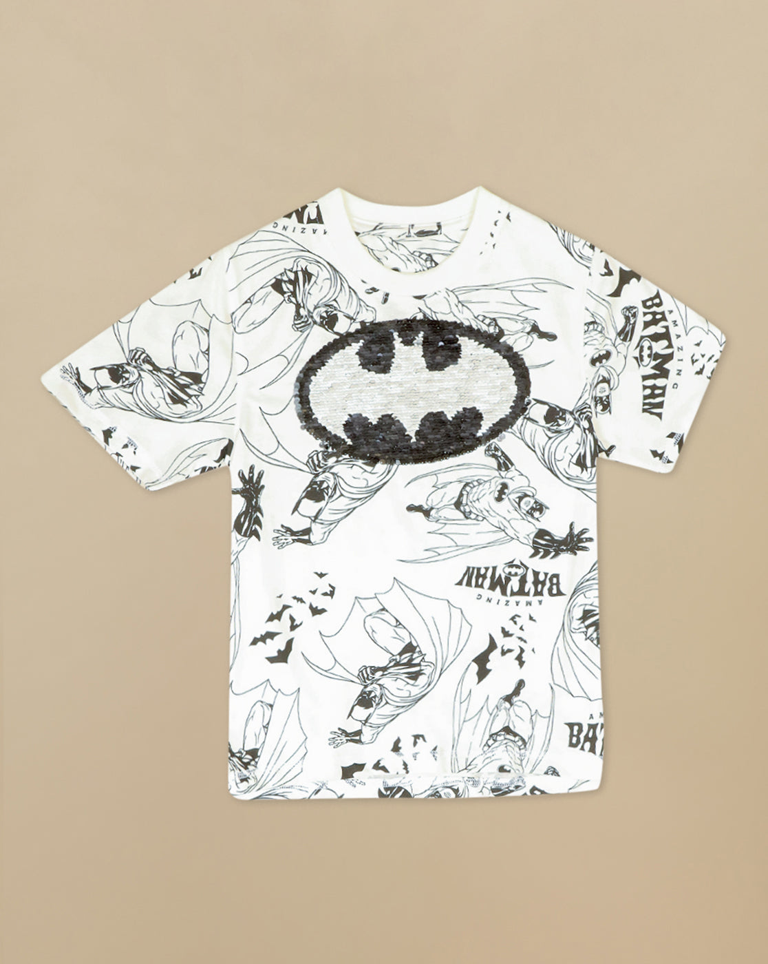 Batman Printed Regular Fit Tshirt For Boys
