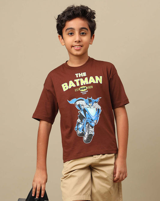 Batman Printed Oversized Tshirt For Boys