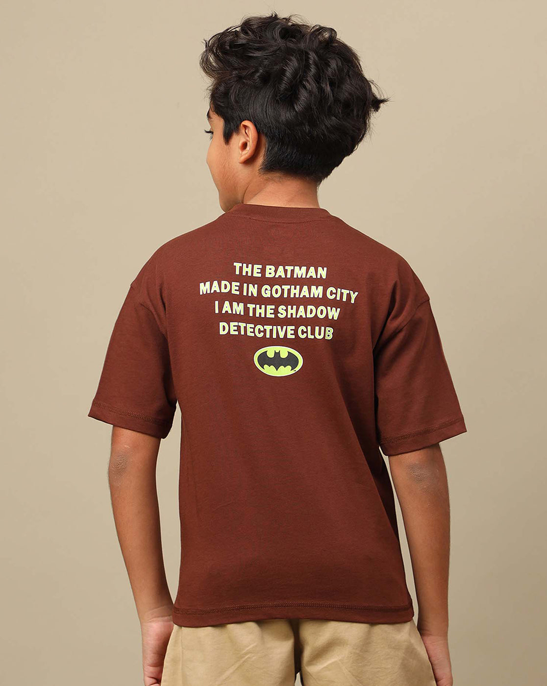 Batman Printed Oversized Tshirt For Boys