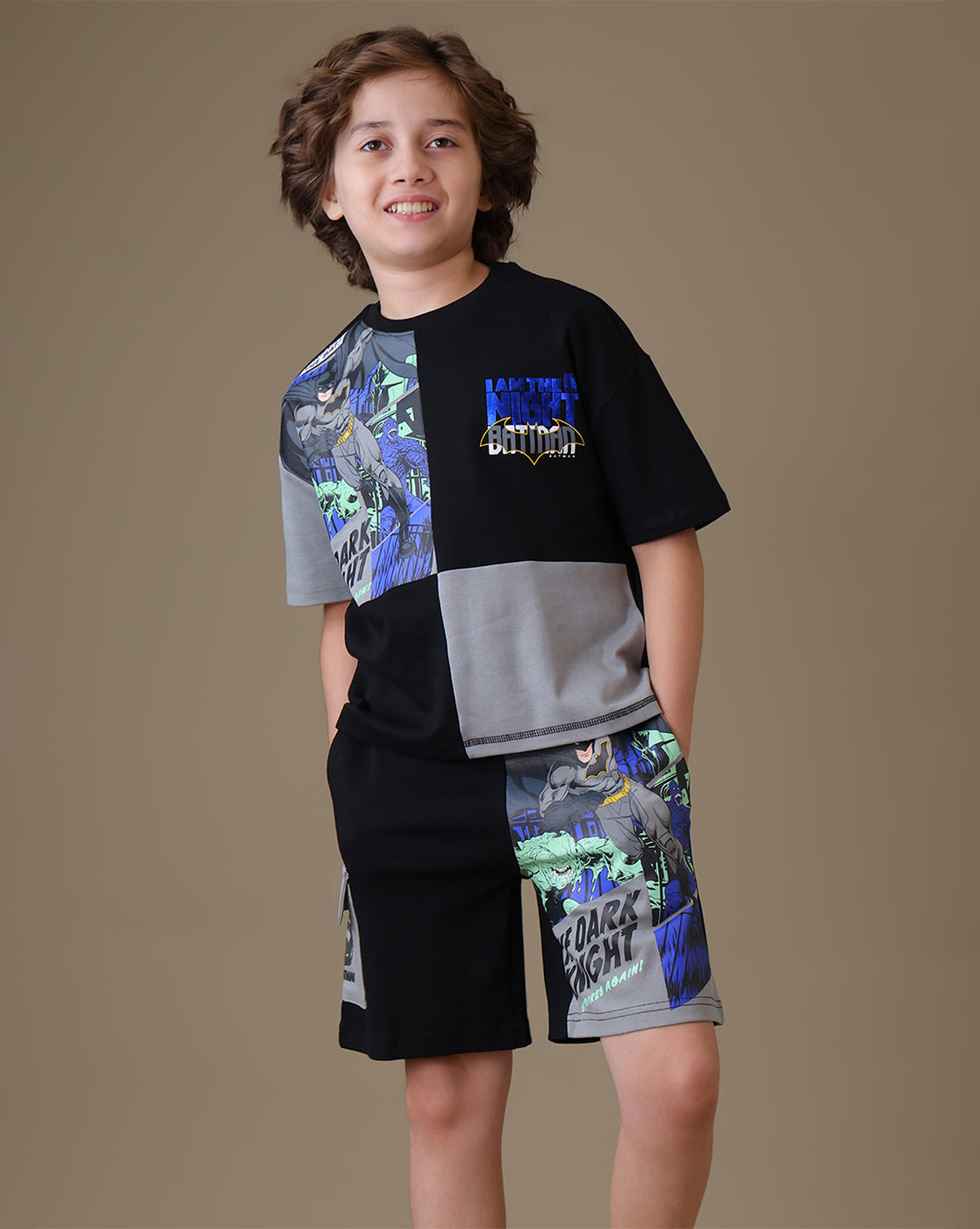 Batman  T-Shirt & Shorts Relaxed Fit Co-Ords Set  Boys