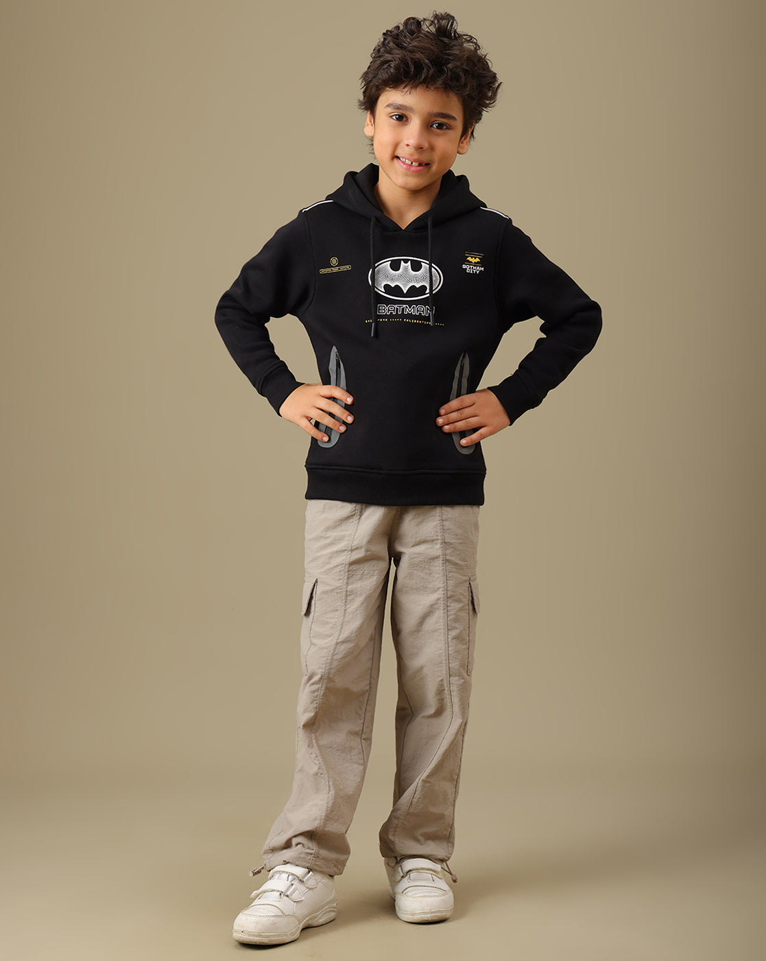 Batman Printed Regular Fit Hoodie For Boys