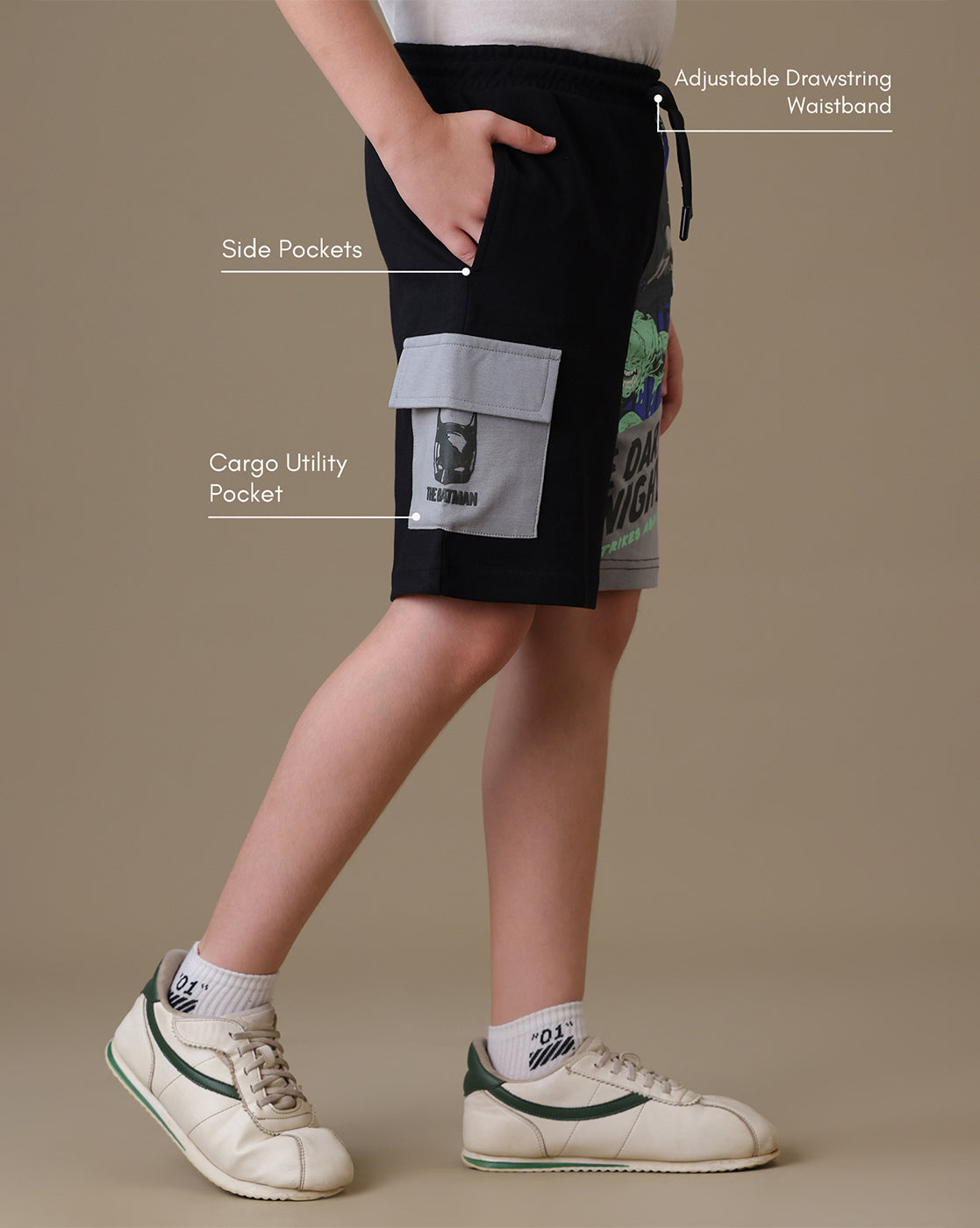 Batman  Regular Fit Shorts  Boys