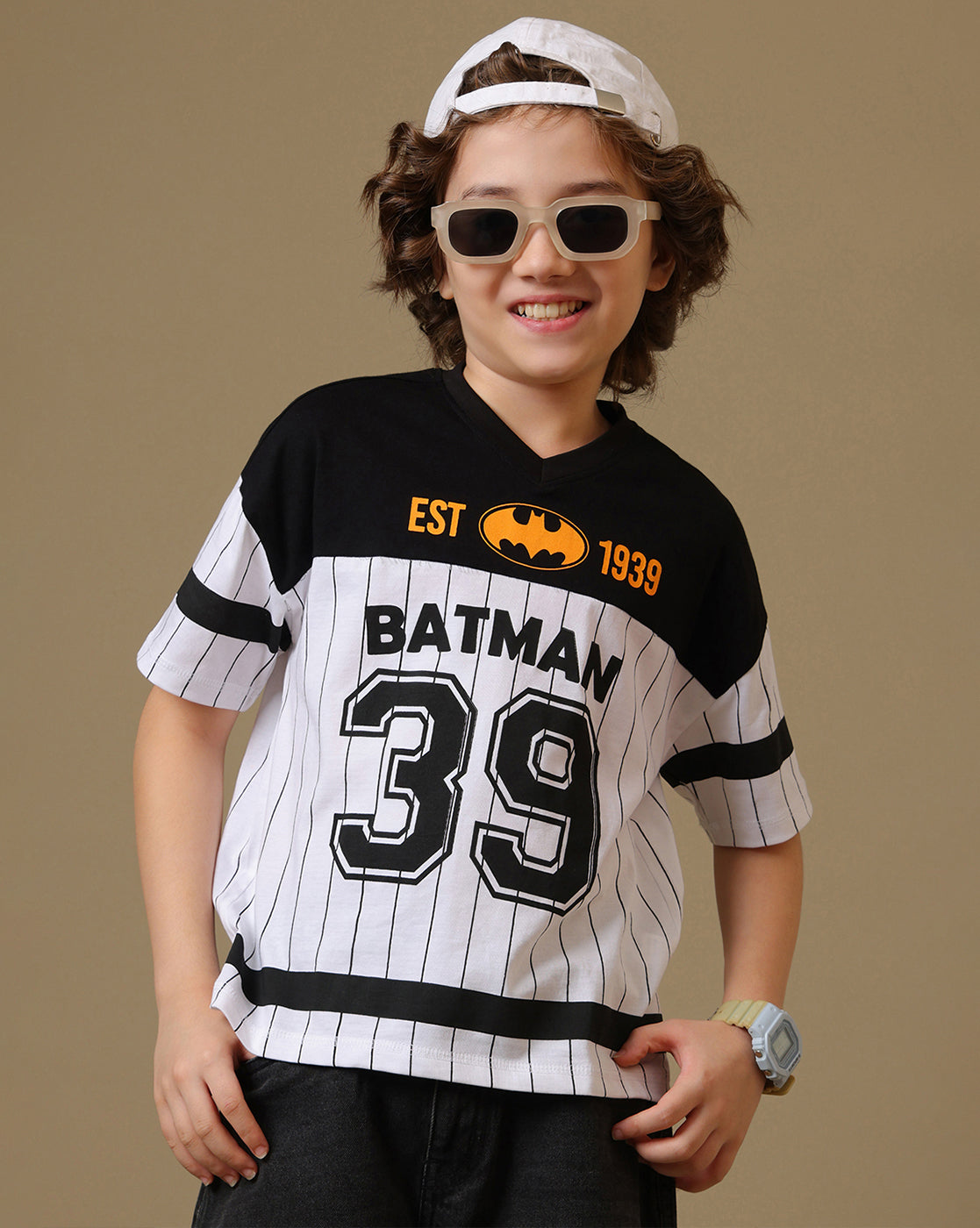 Batman Printed Oversized Tshirt For Boys