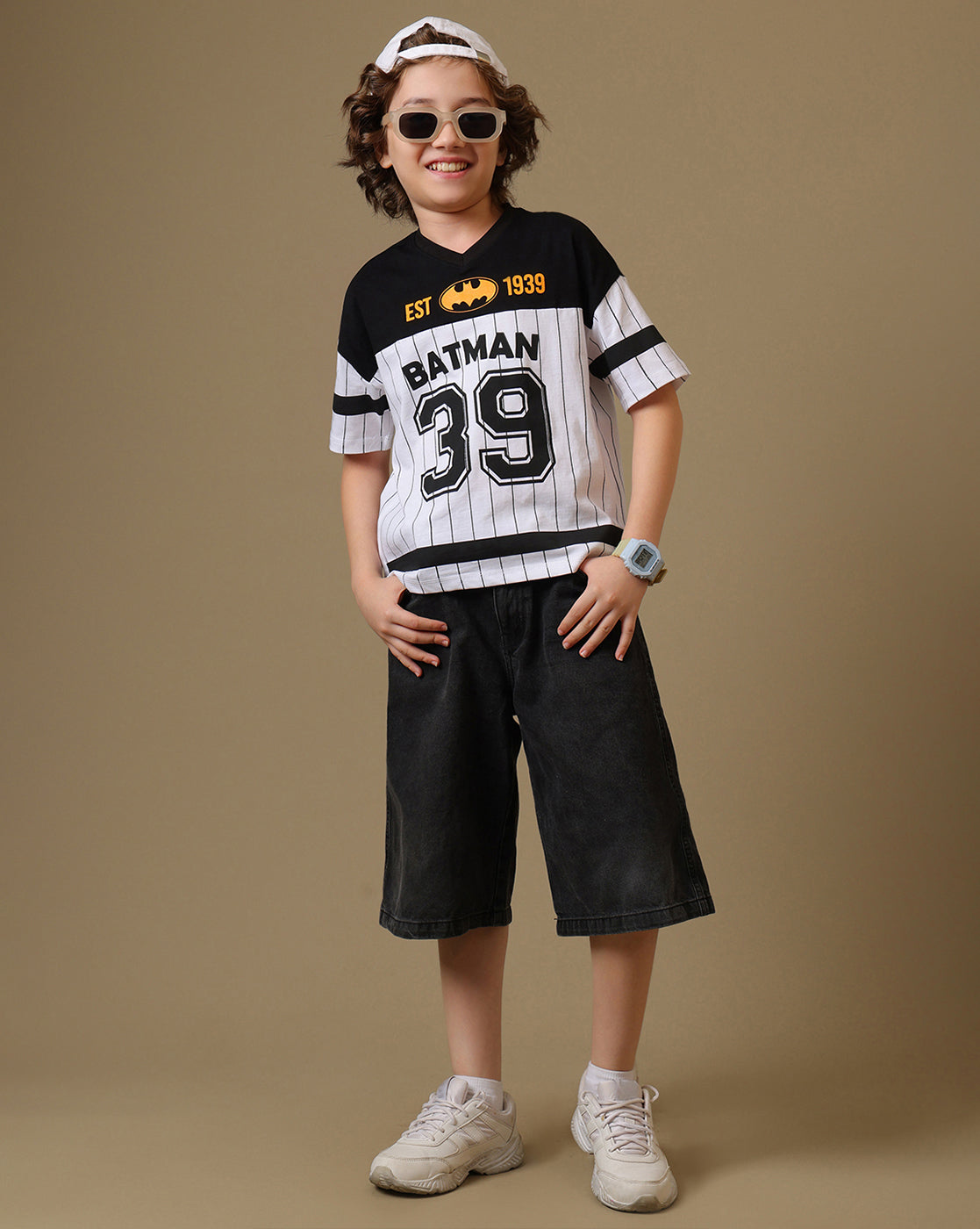 Batman Printed Oversized Tshirt For Boys