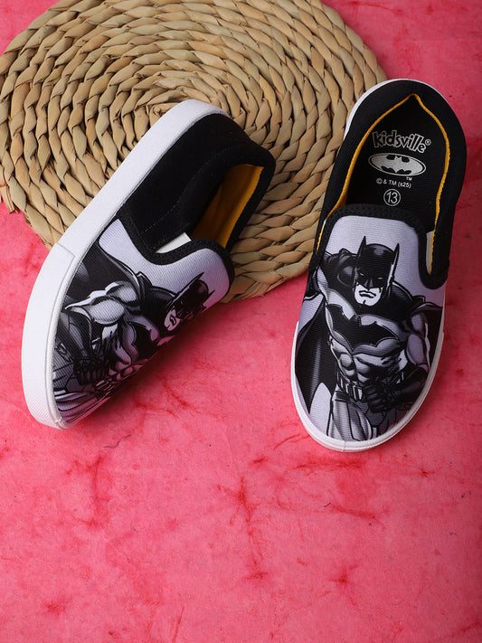 Kids Boys Batman Printed Black Canvas