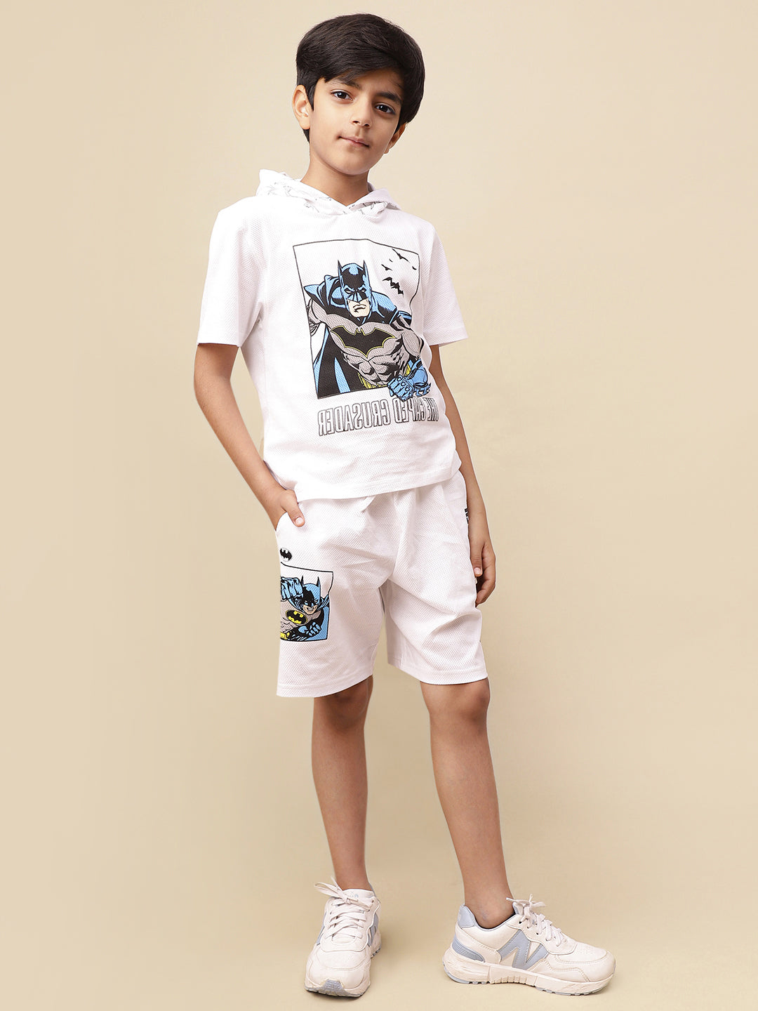 Batman Printed T-Shirt & Shorts Co-Ords Set For Boys