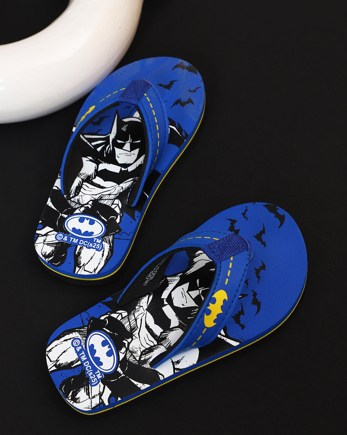 Batman Printed Blue Flip-Flops For Kids Boys