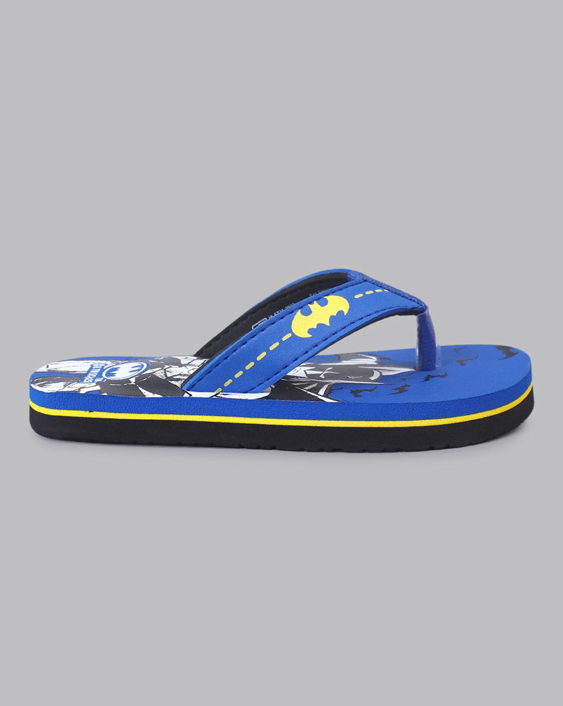 Batman Printed Blue Flip-Flops For Kids Boys