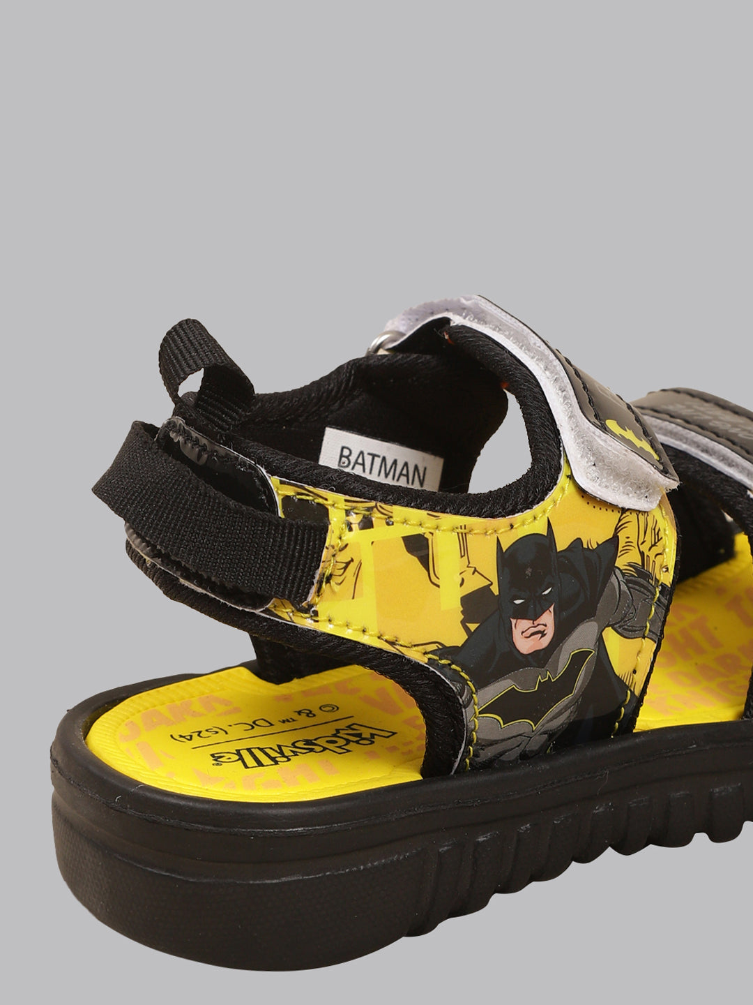 Kids Boys Batman Printed Yellow Sandals