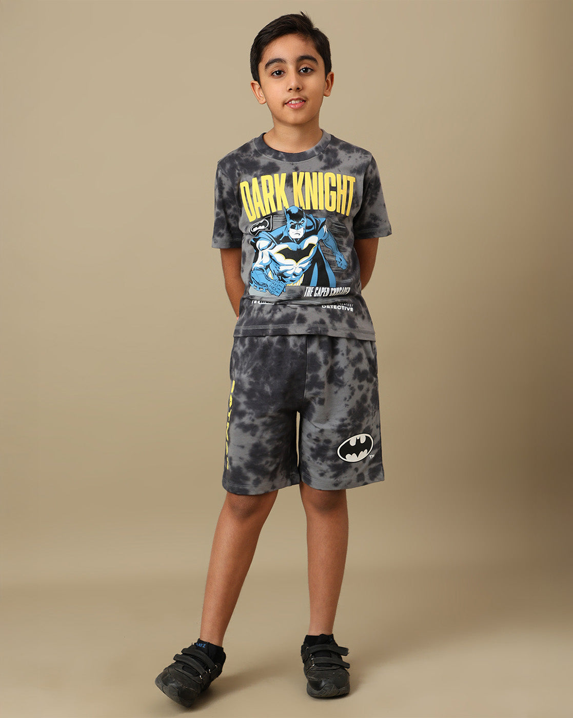 Batman Printed Regular Fit Tshirt & Shorts Co-Ords Set For Boys