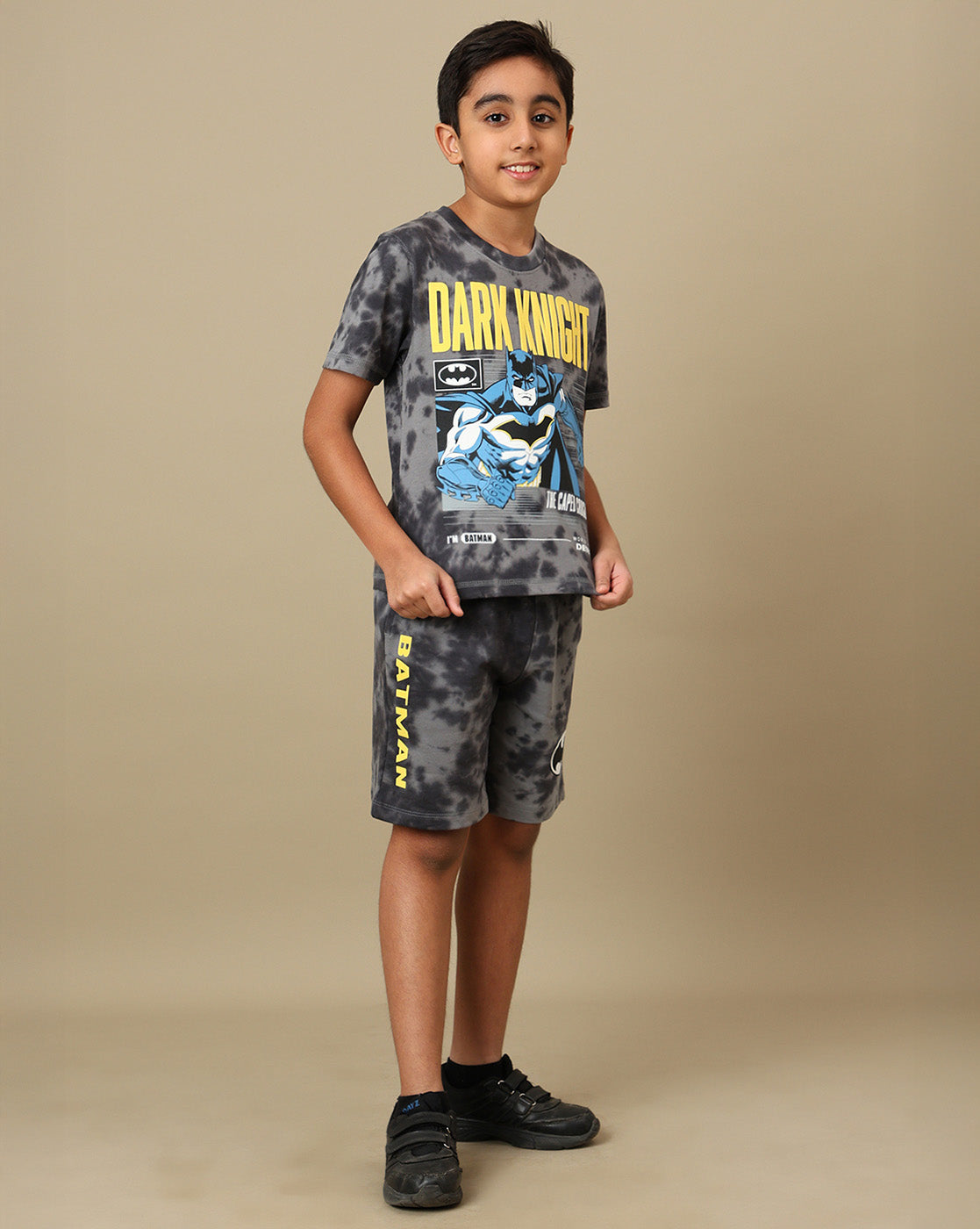 Batman Printed Regular Fit Tshirt & Shorts Co-Ords Set For Boys