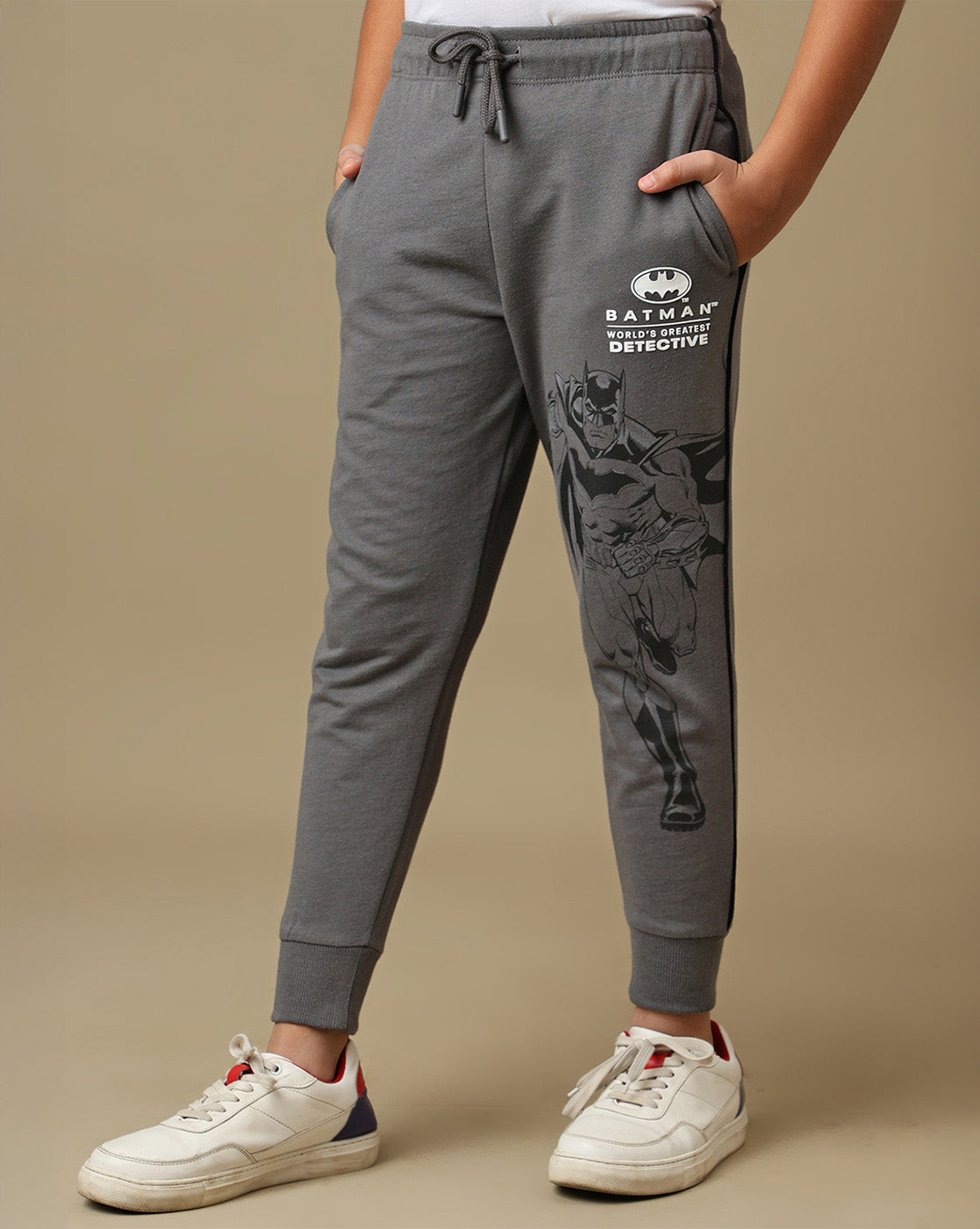 Batman Printed Regular Fit Joggers For Boys