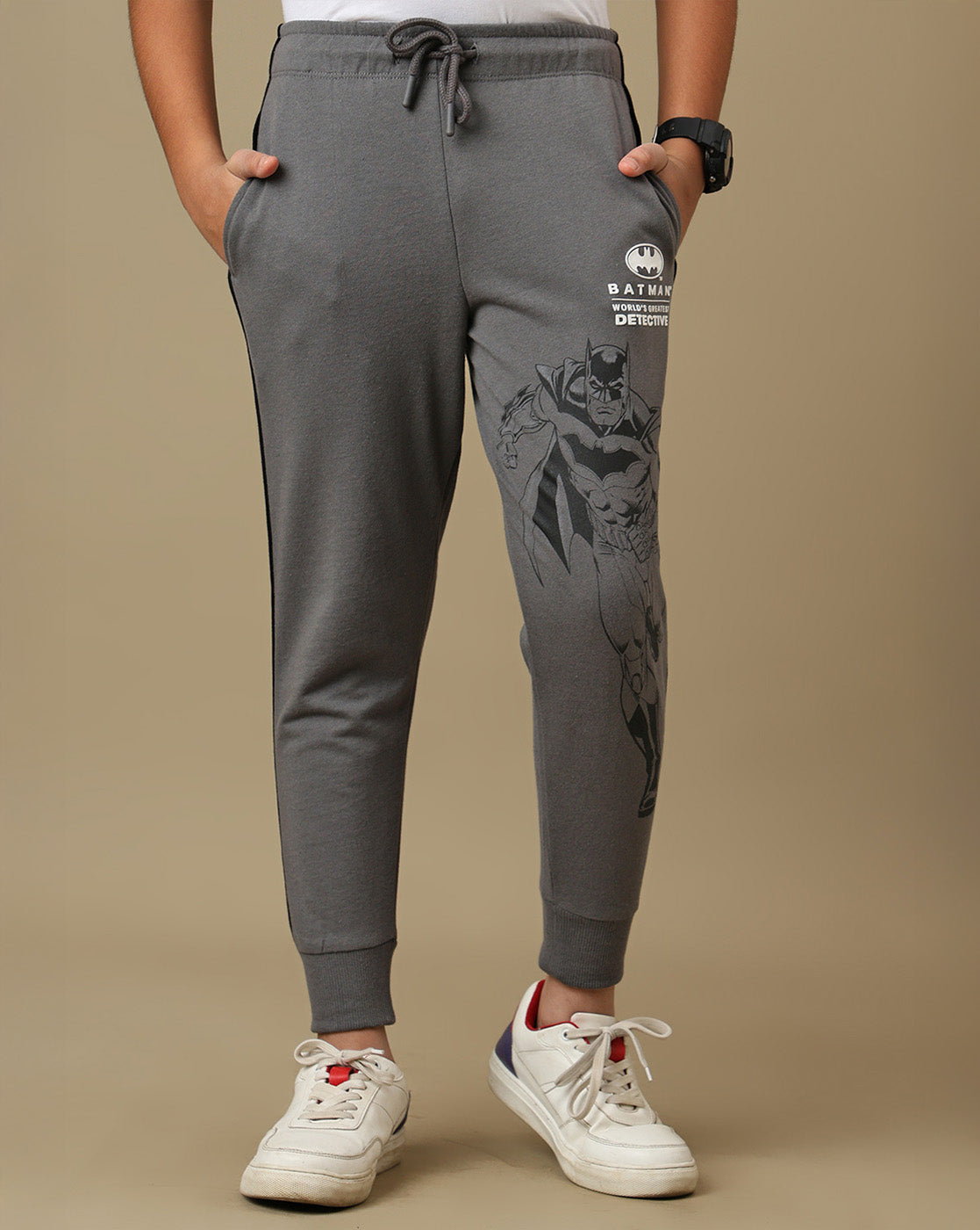Batman Printed Regular Fit Joggers For Boys