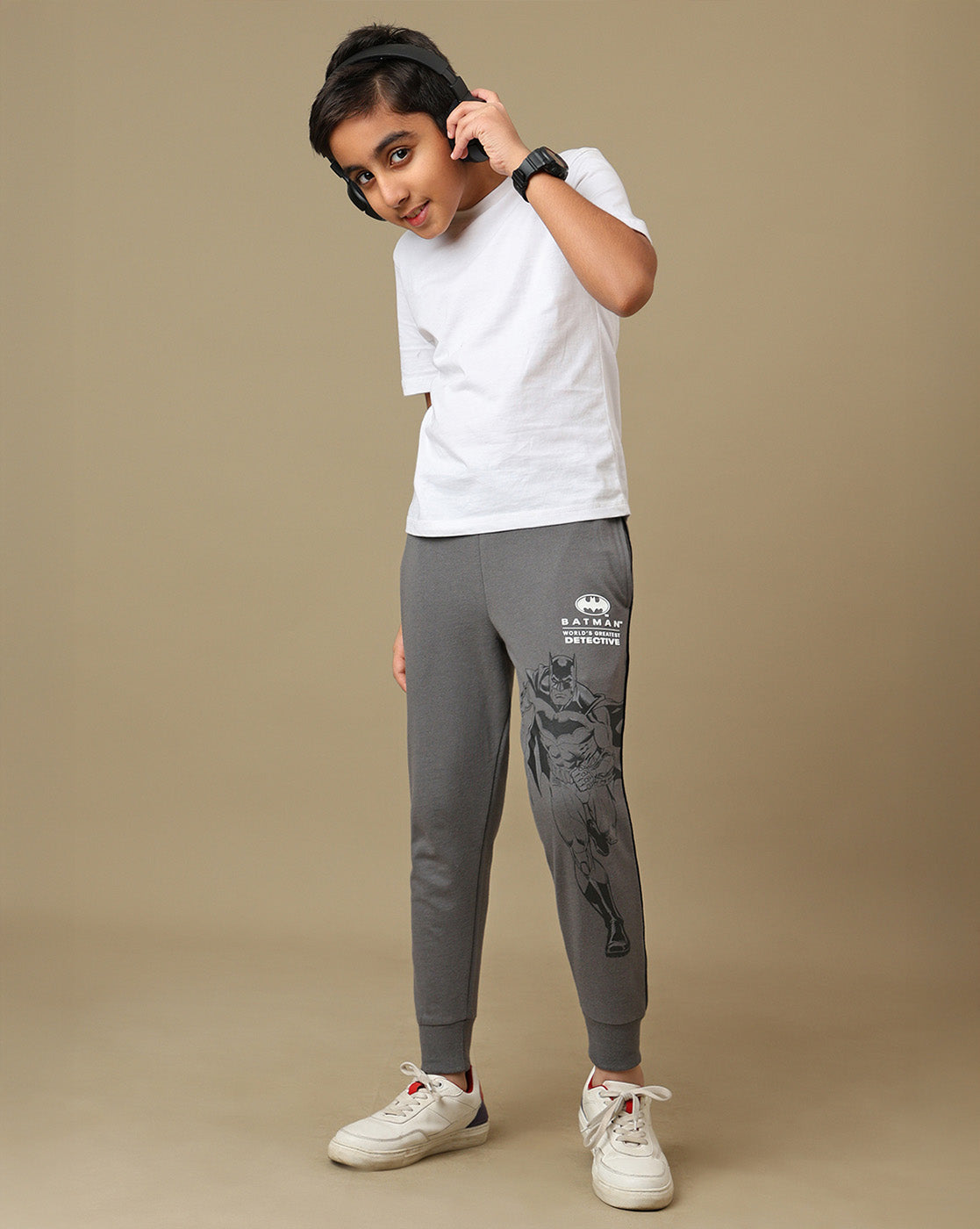Batman Printed Regular Fit Joggers For Boys