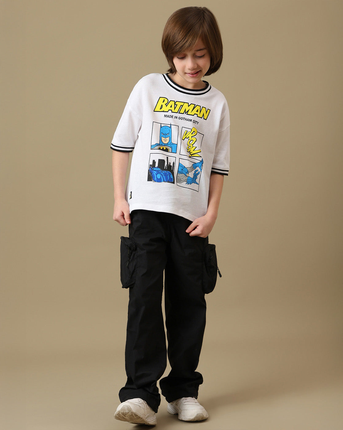 Batman Graphic Printed Oversized Fit Tshirt For Boys
