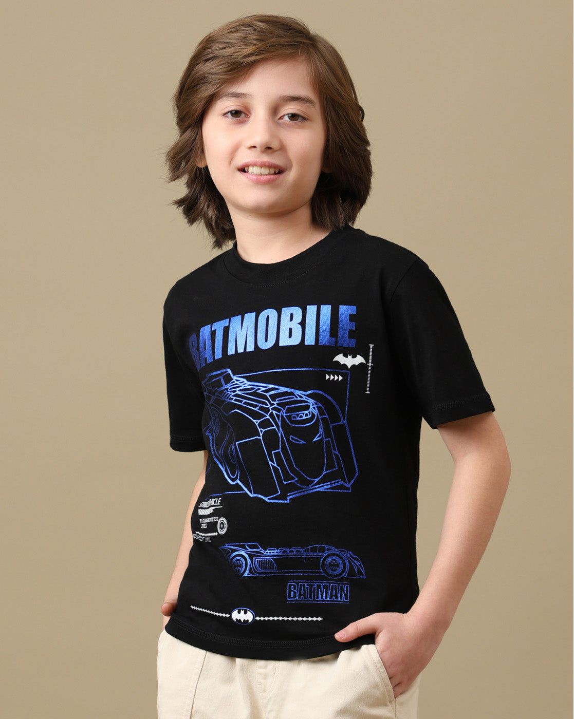 Batman Graphic Printed Regular Fit Tshirt For Boys