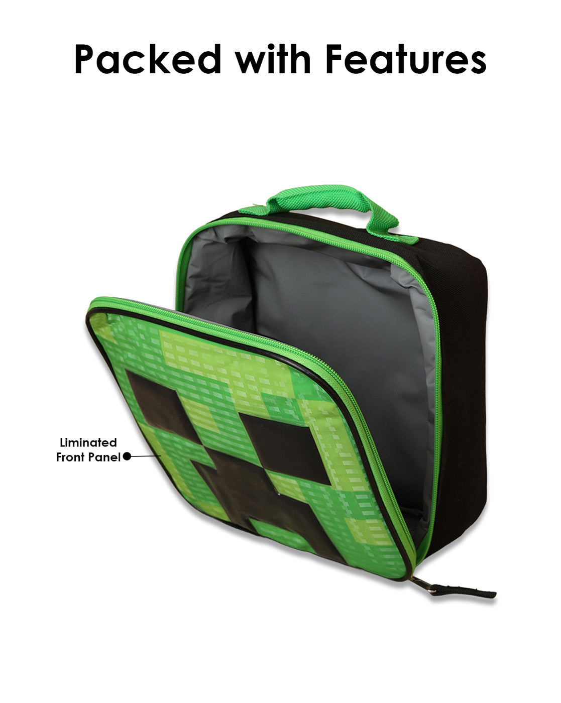 Minecraft 2.7L Lunch Bag for Boys & Girls | Thermal Insulated Tiffin Bag for Kids