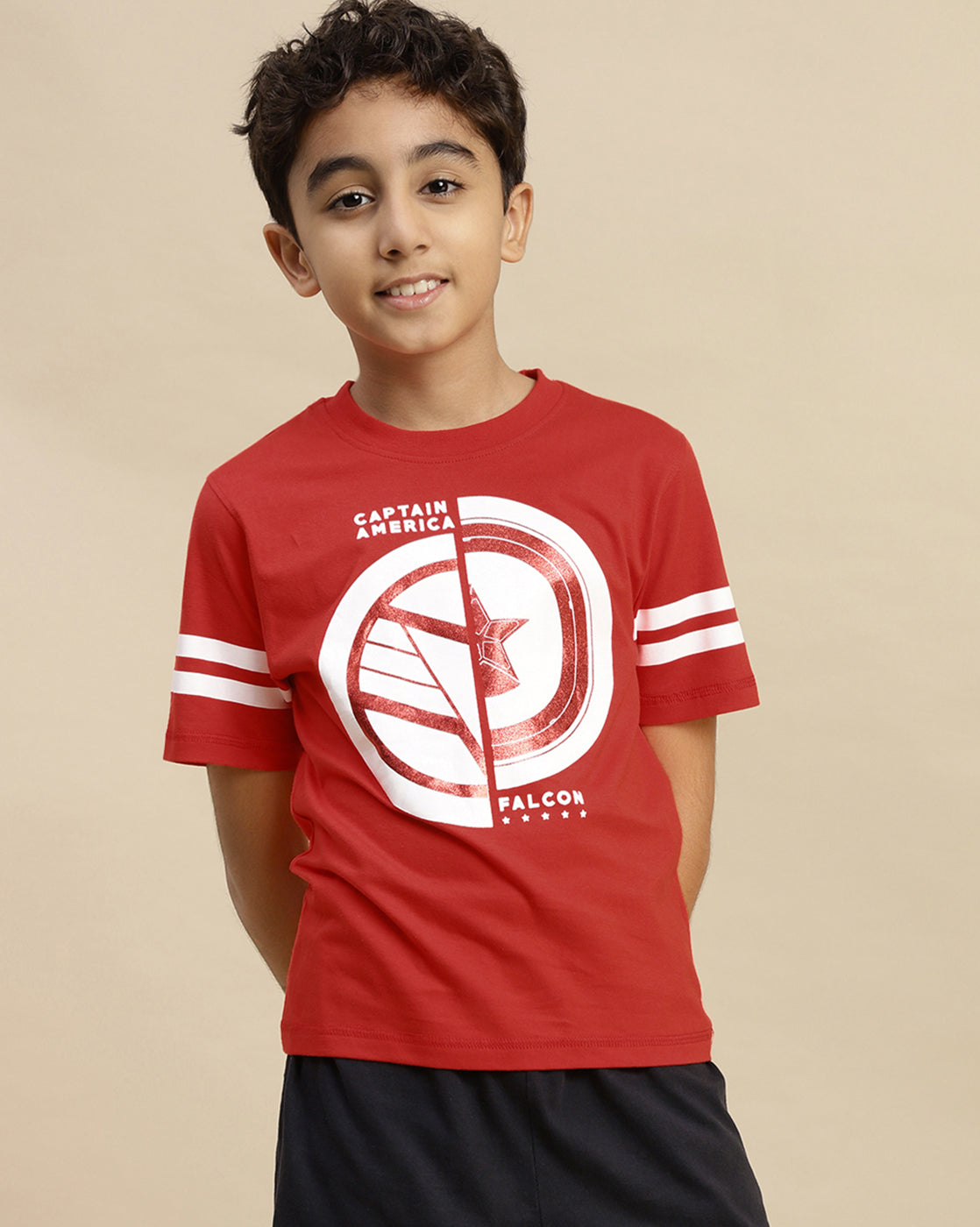 Captain America Printed Regular Fit Tshirt For Boys