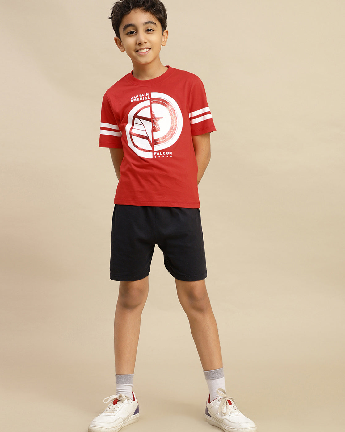 Captain America Printed Regular Fit Tshirt For Boys