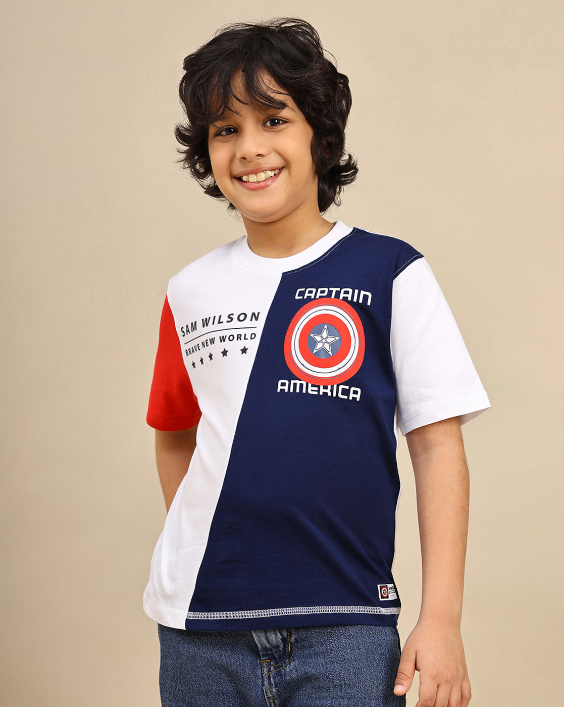 Captain America Printed Regular Fit Tshirt For Boys