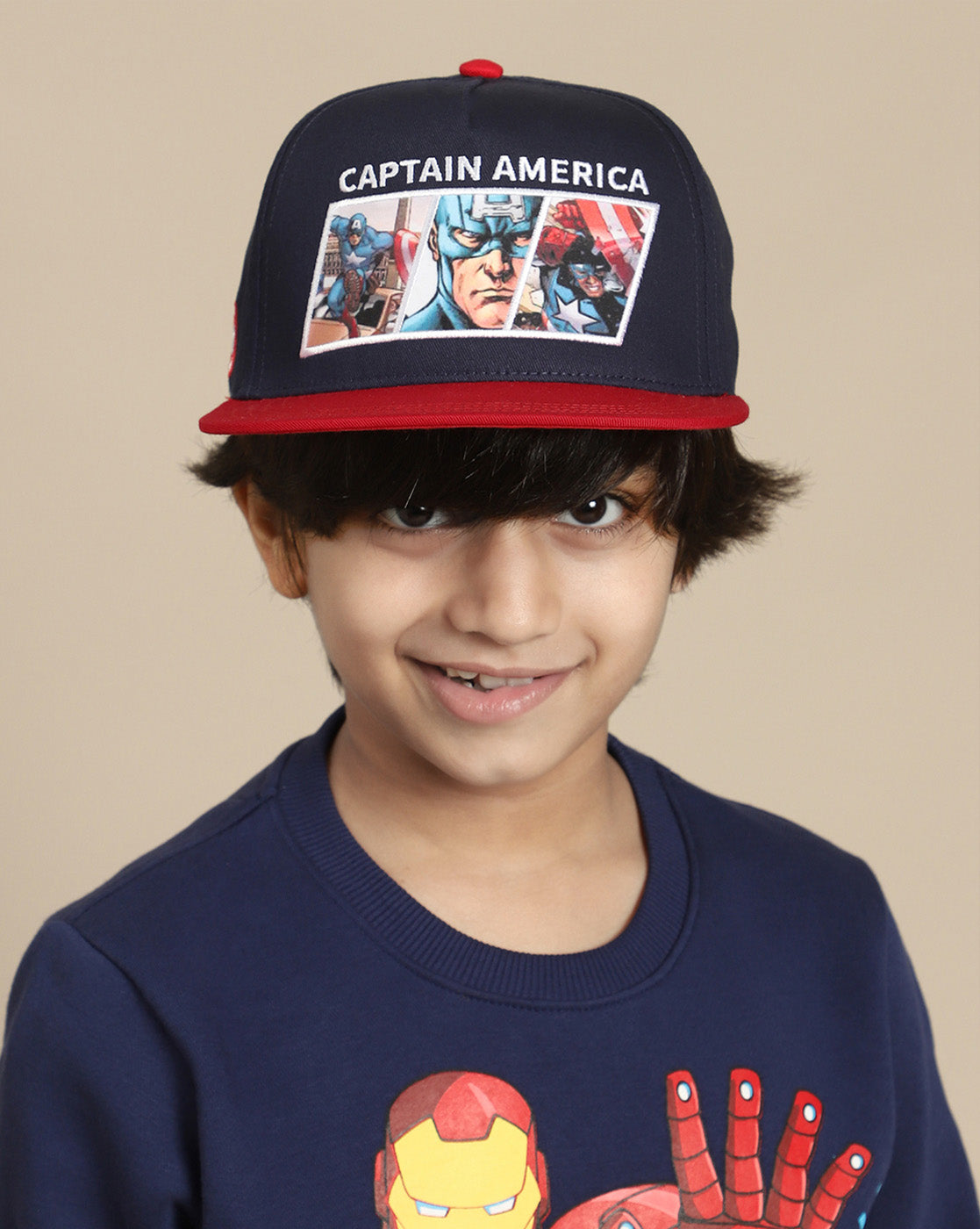 Captain America Printed Cap For Boys