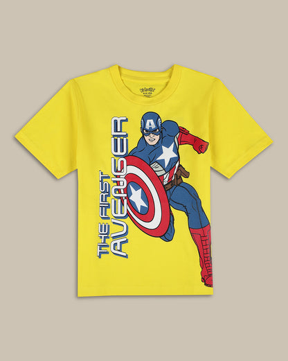 Captain America Regular Fit Tshirt  Boys