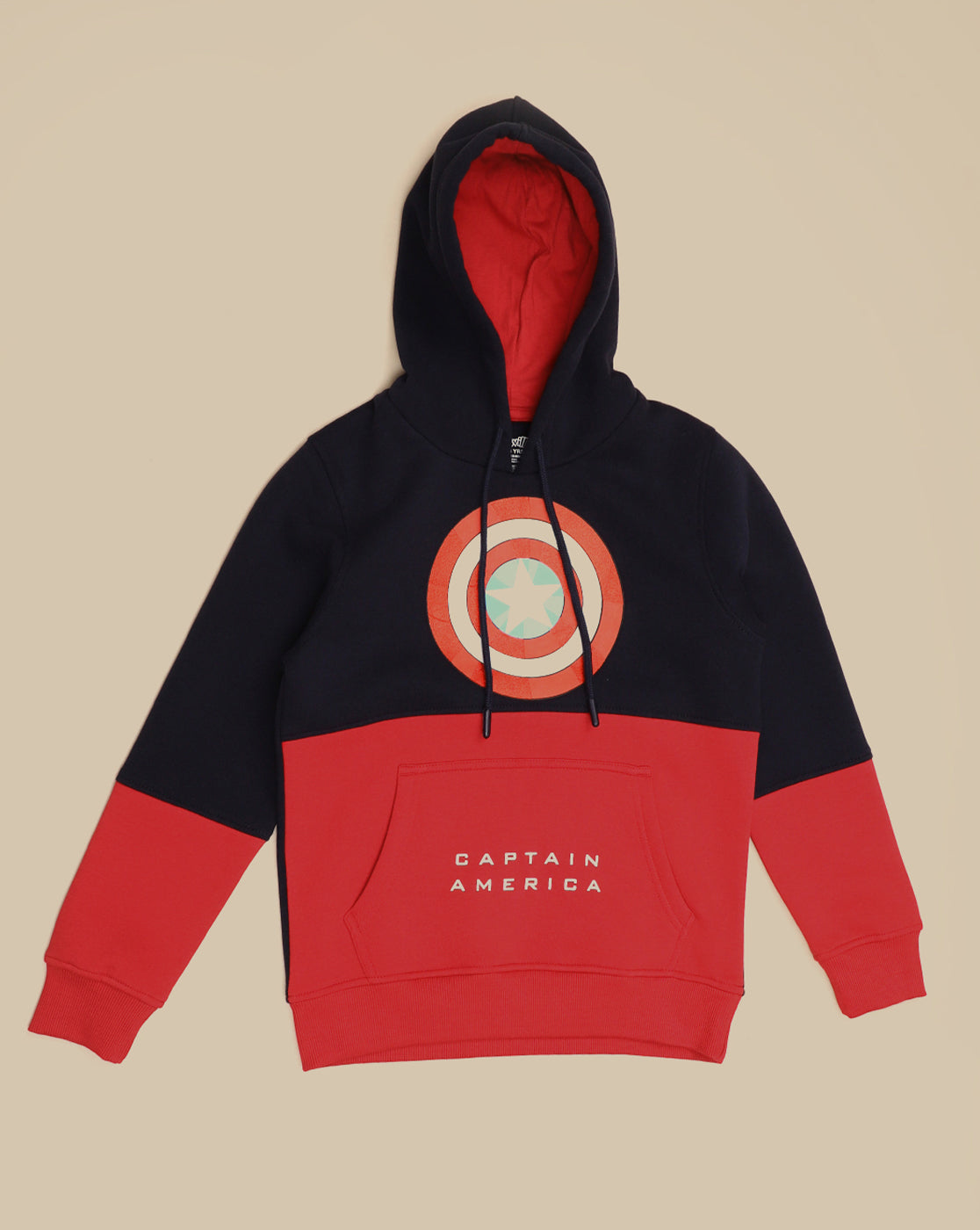 Captain America Printed Regular Fit Hoodie For Boys