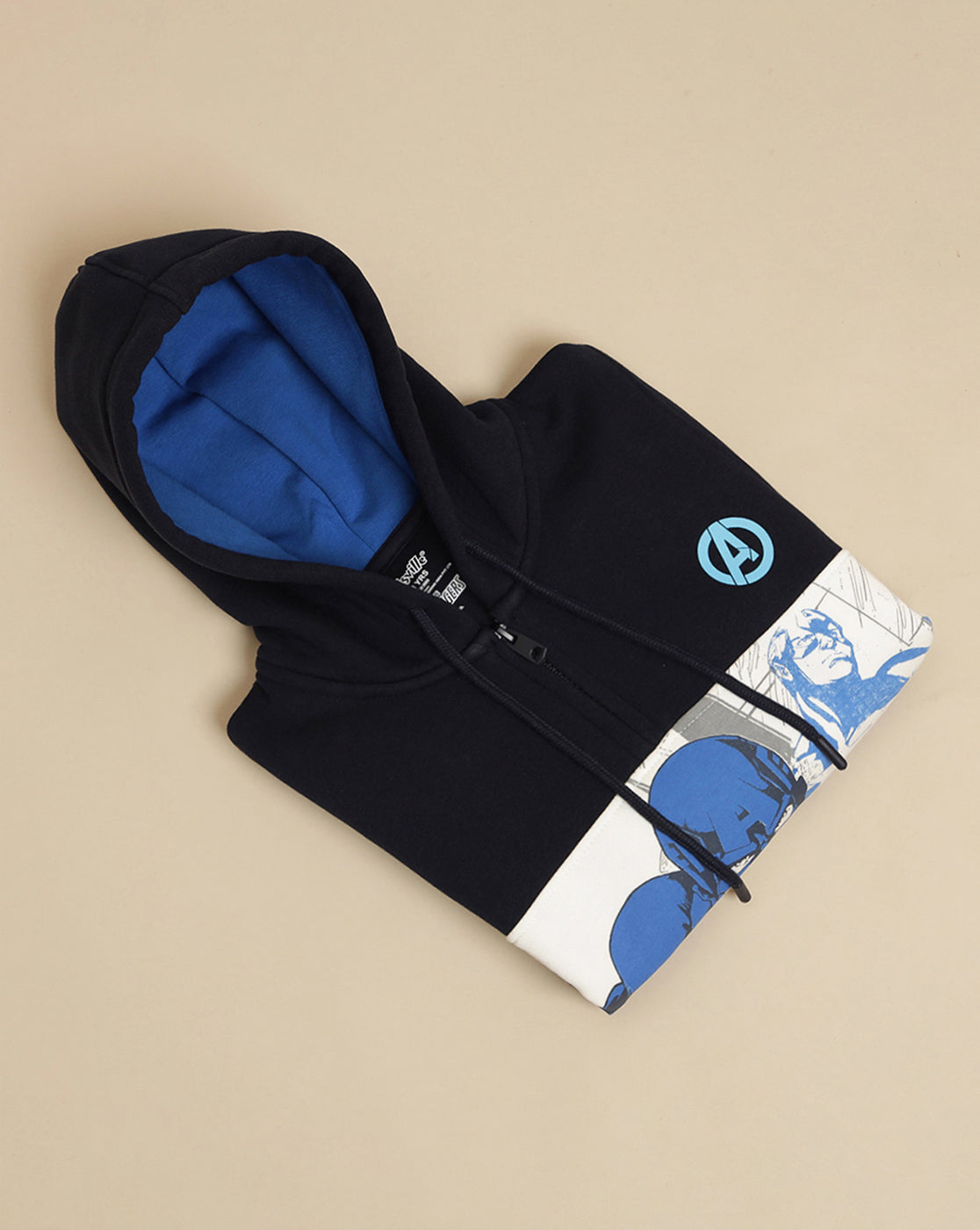 Captain America Printed Regular Fit Hoodie For Boys