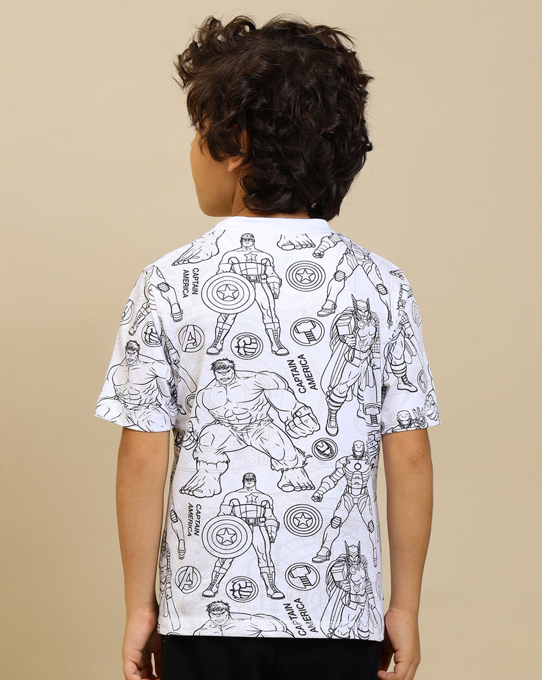 Captain America Printed Regular Fit Tshirt For Boys