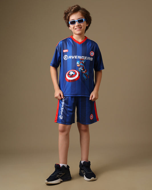 Captain America  Relaxed Fit T-Shirt & Shorts  Boys