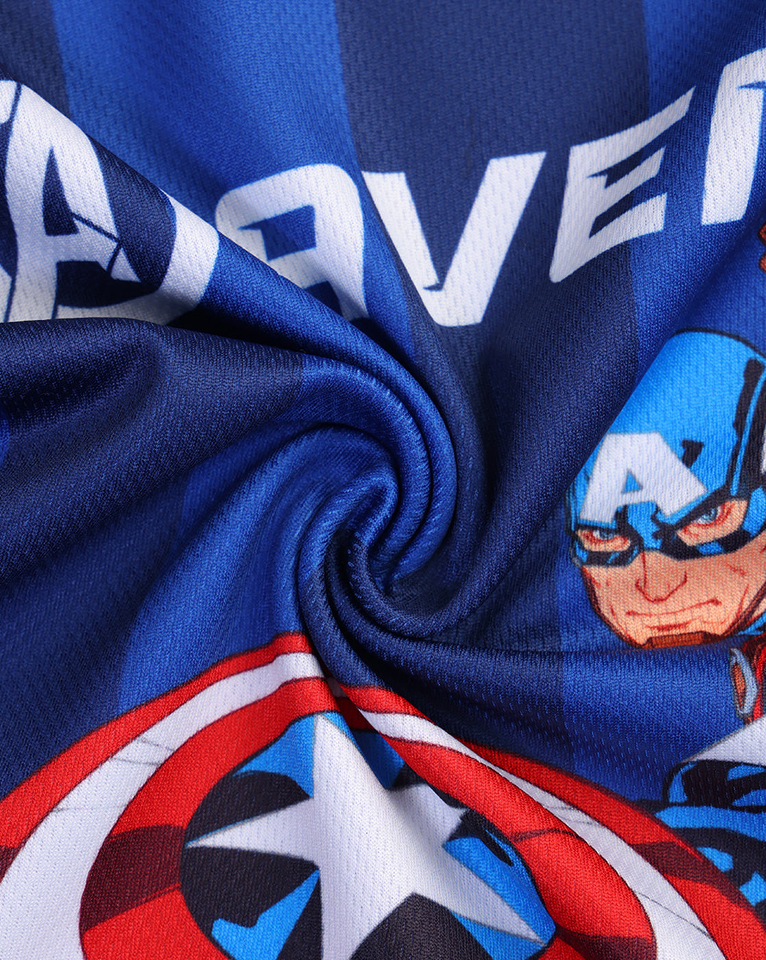 Captain America Printed Relaxed Fit T-Shirt & Shorts For Boys