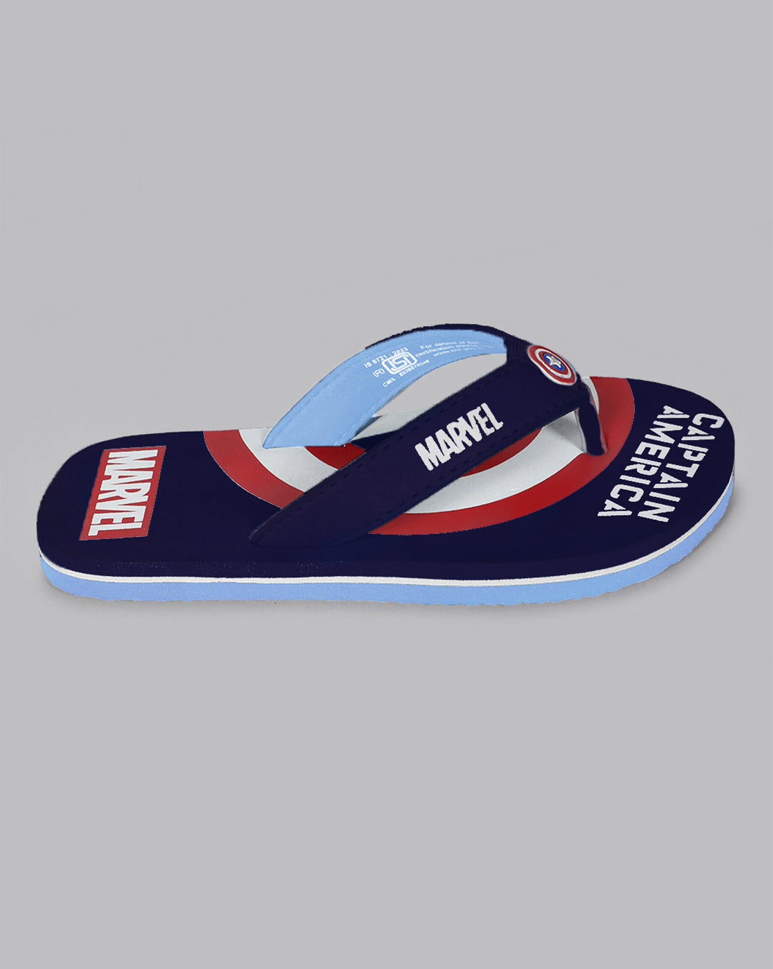 Captain America Printed Flipflops for Boys