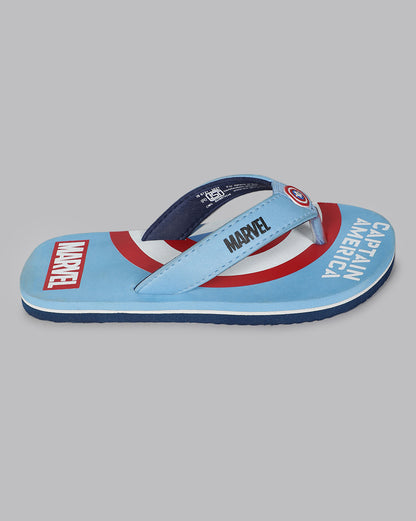 Captain America Sky Blue Flip-Flops  Kids Boys