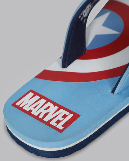 Captain America Sky Blue Flip-Flops  Kids Boys