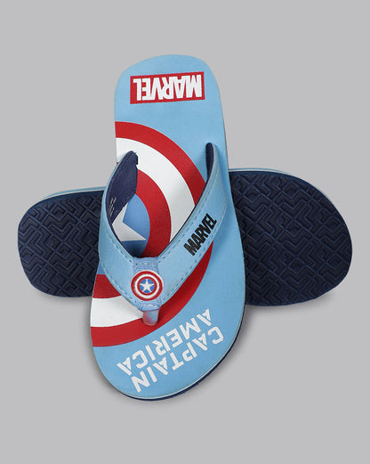 Captain America Sky Blue Flip-Flops  Kids Boys