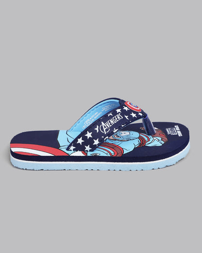 Captain America  Navy Flip-Flops  Kids Boys