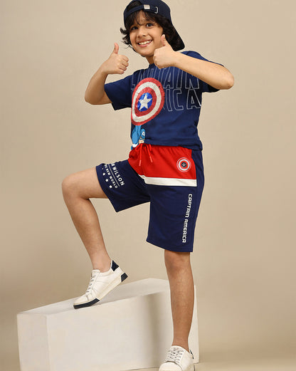 Captain America Crew Neck Tshirt Boys