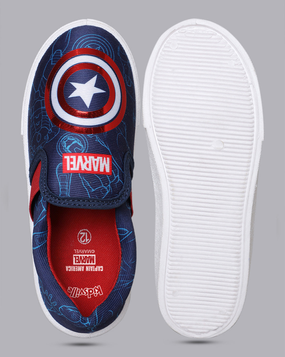 Captain America Printed Casual Shoes for Boys