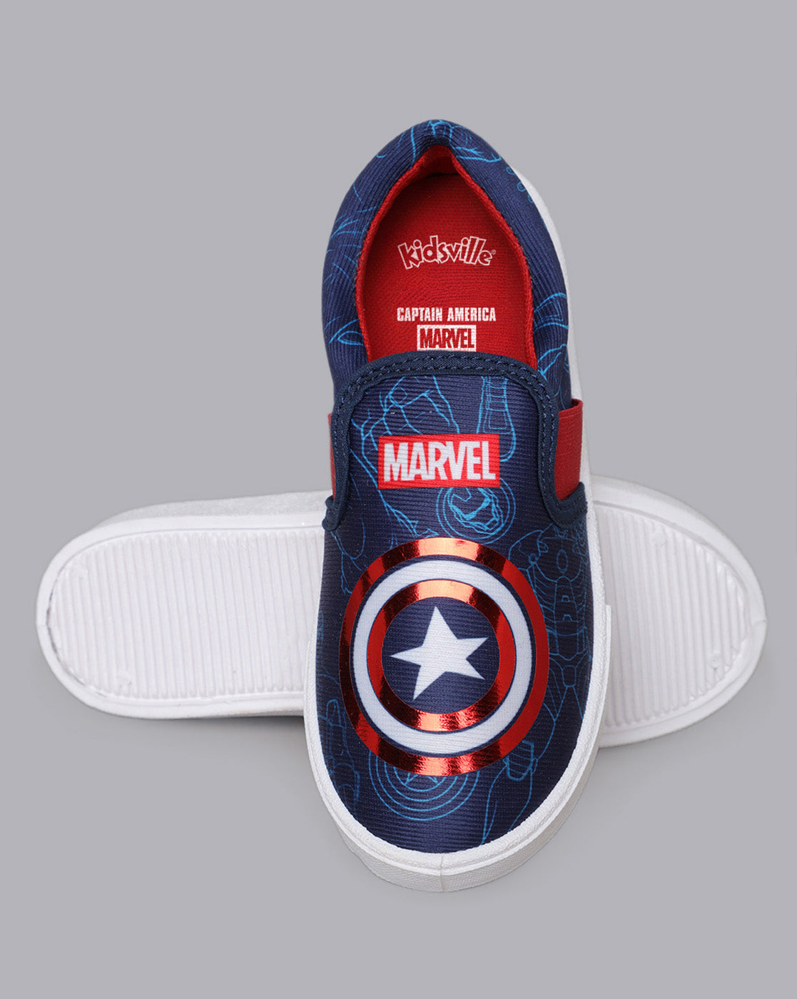 Captain America Printed Casual Shoes for Boys