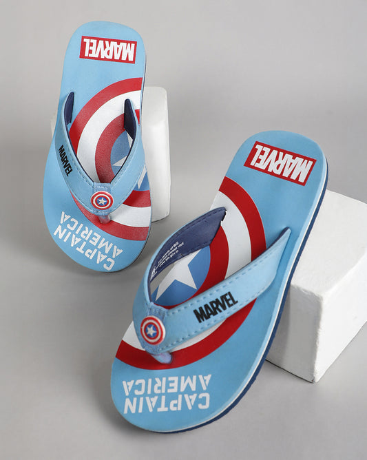 Captain America Printed Flipflops for Boys
