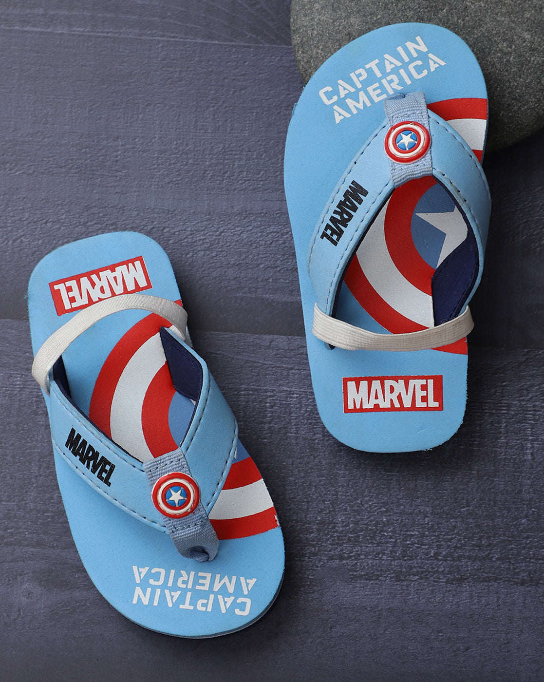 Captain America Printed Flipflops for Boys