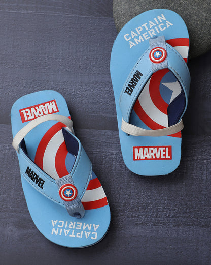 Captain America  Backstrap Flipflops  Boys